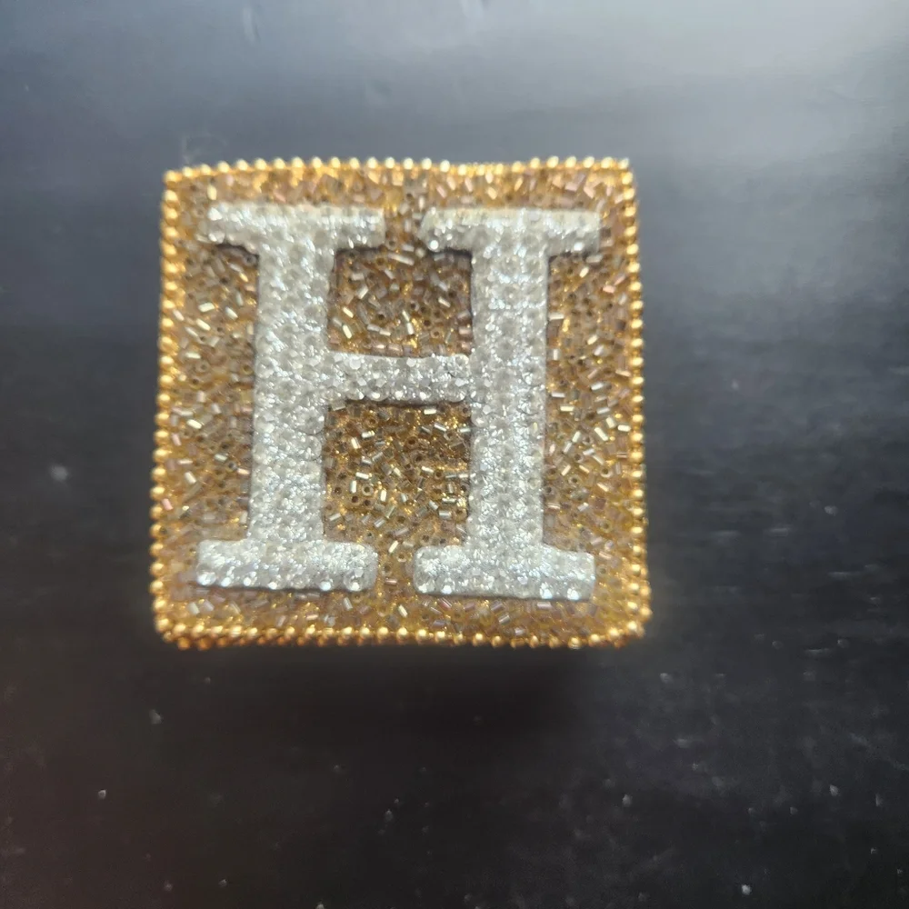 Initial H Gold and Silver Jewelry Organizer